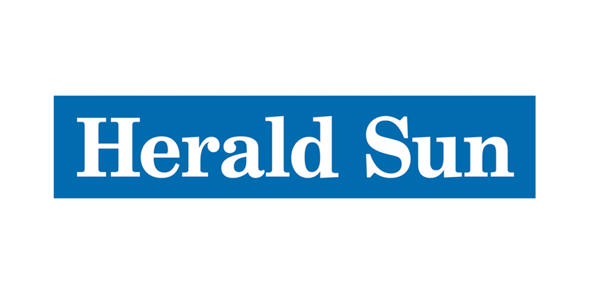 Herald Sun Newspaper Logo in blue and white