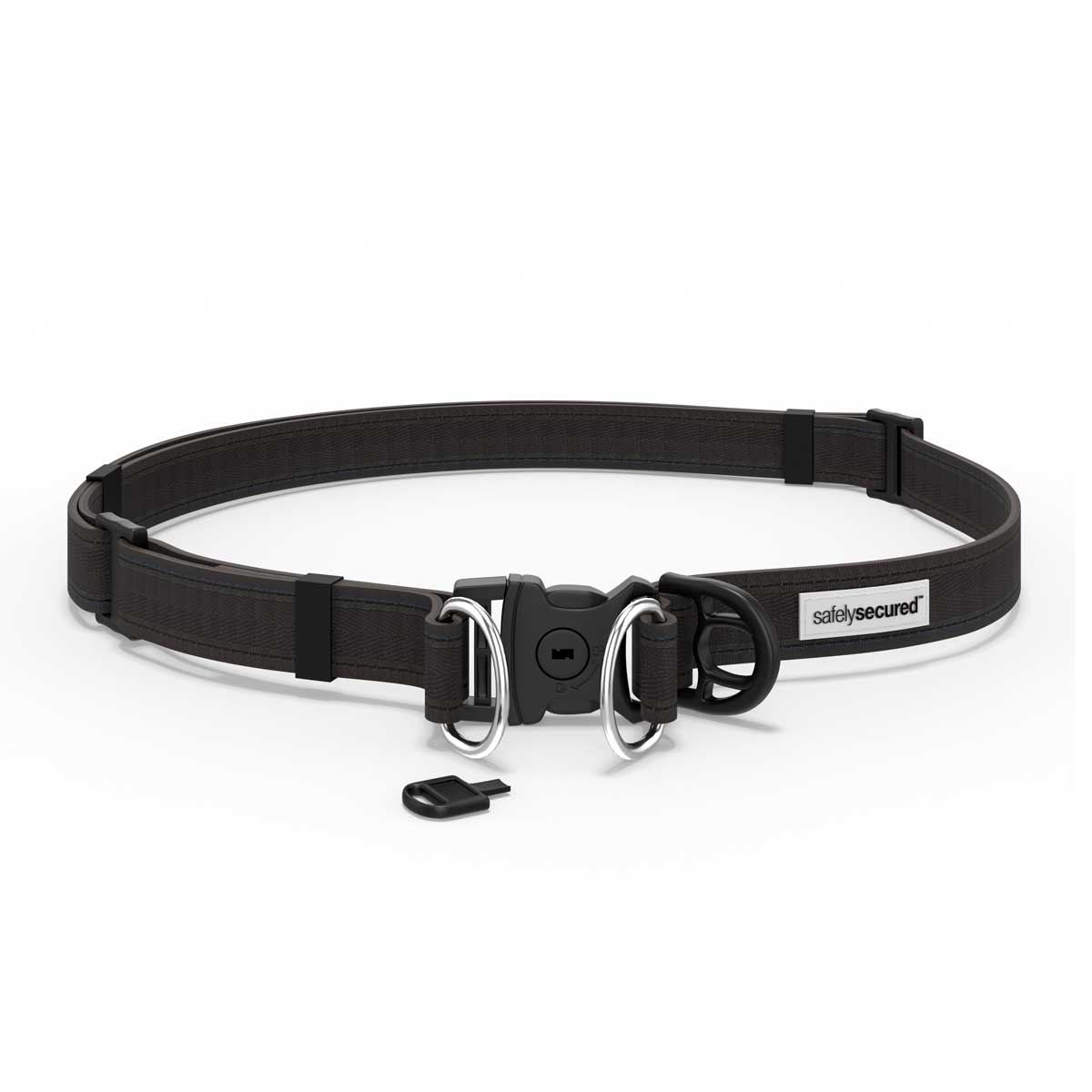 Safely Secured Anti-theft belt on white background